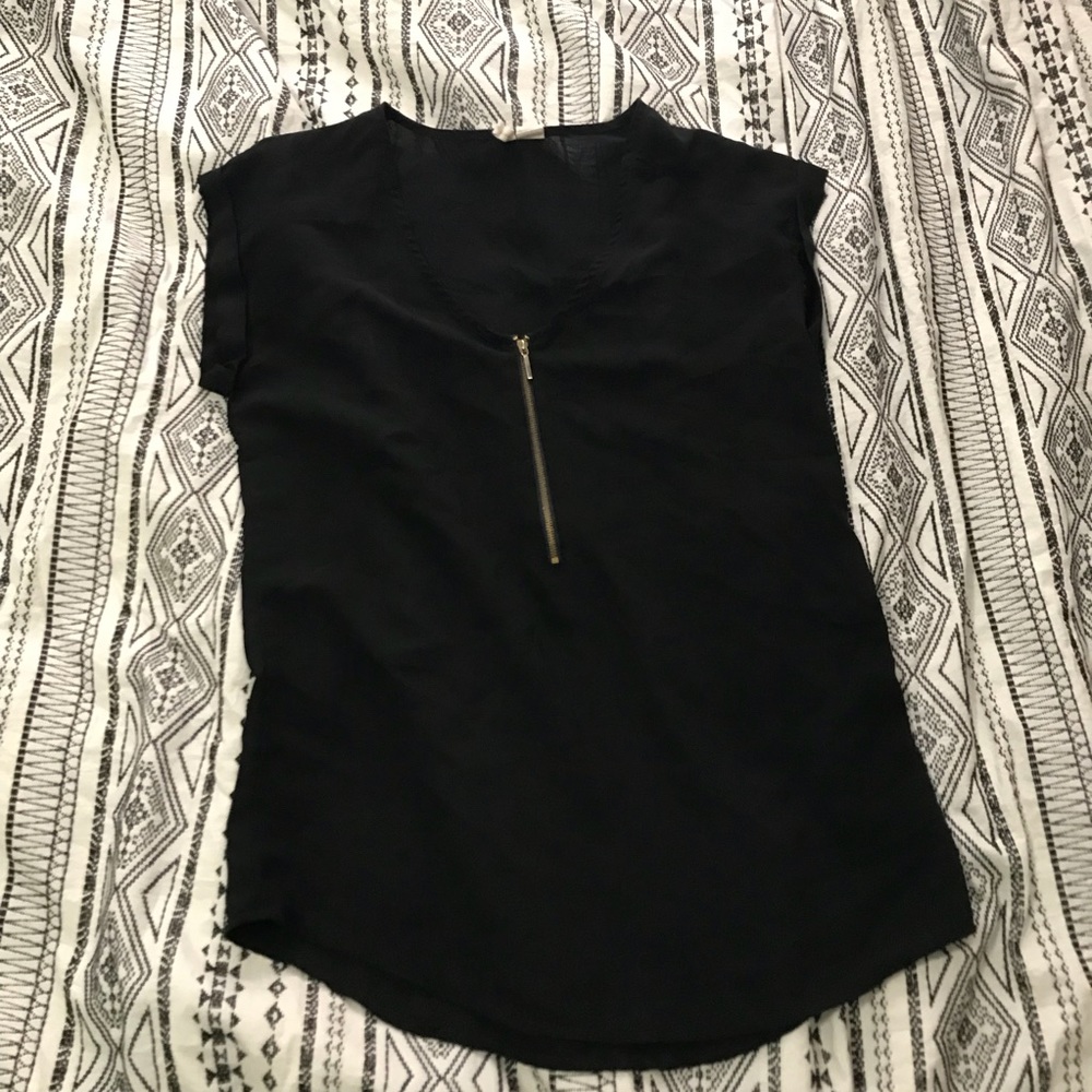 Black sheer top